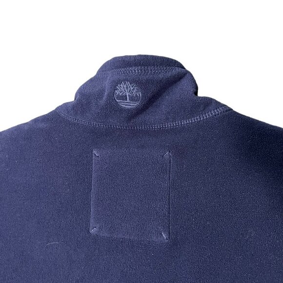 Timberland Sweater Mens XL Long Sleeve 1/2 Zip Pullover Fleece Mock Neck Blue - Picture 3 of 9